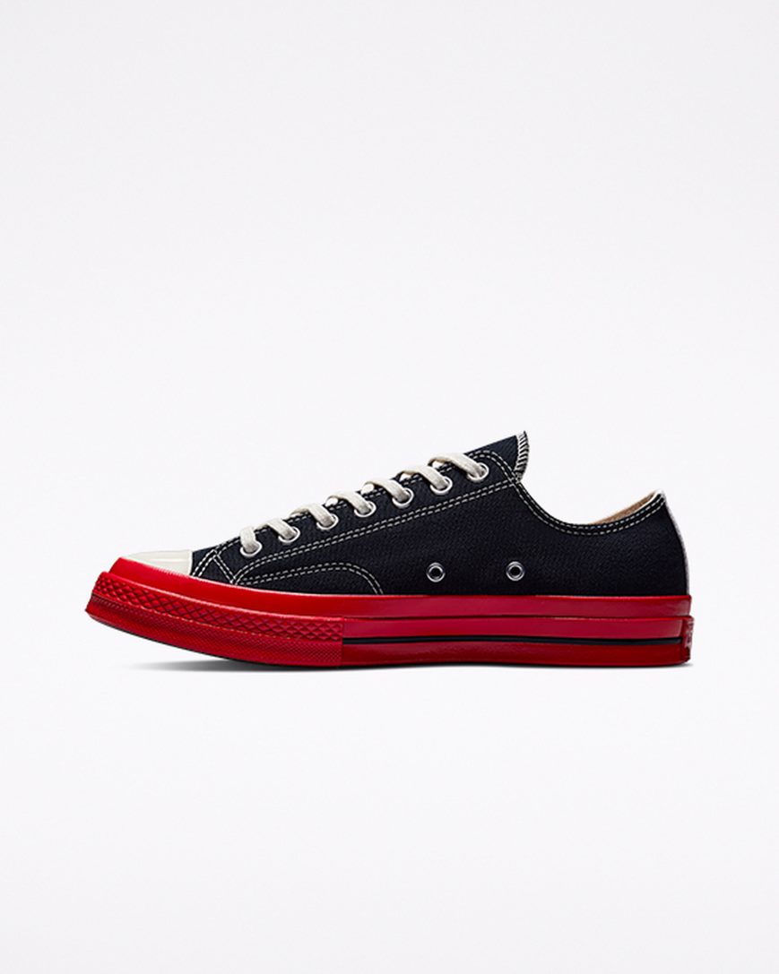 Tenisky Nizke Converse x Comme des Garçons PLAY Chuck 70 Damske Čierne Červené | SK 11BM5I8